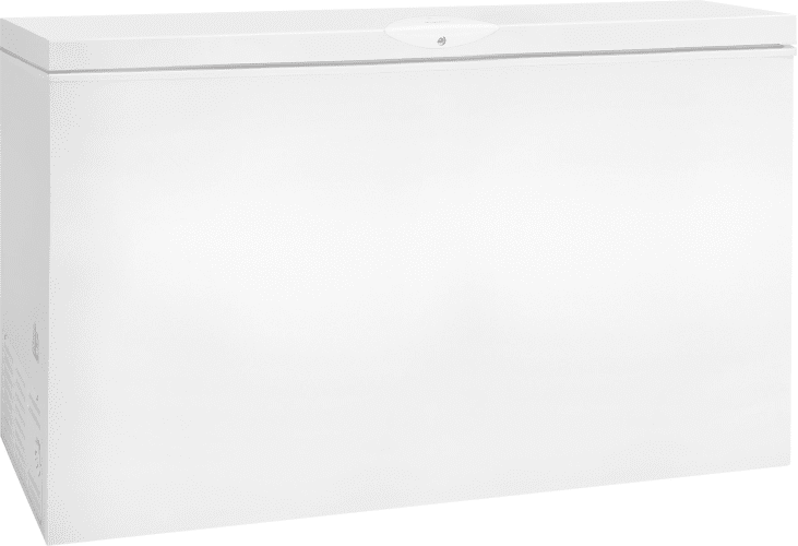 Frigidaire FGCH20M7LW White Freezer 19.7 Cubic Foot Chest Freezer with Lock with Pop-out Key and Power-on Indicator Light