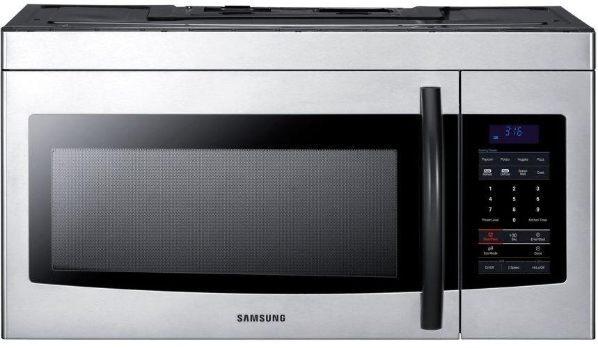 Samsung SMH1622S Stainless Steel Microwave 1.6 Cu. Ft. Capacity Over the Range Microwave Oven with Ventilation System and Cooktop Lighting