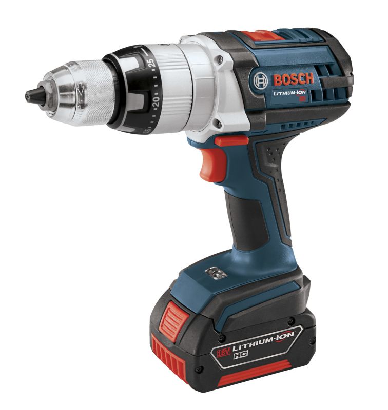 Bosch HDH181-01 N\/A Hammer Drills Bosch HDH181-01 18V Brute Tough Hammer Drill Driver with Two 3.0Ah Batteries and