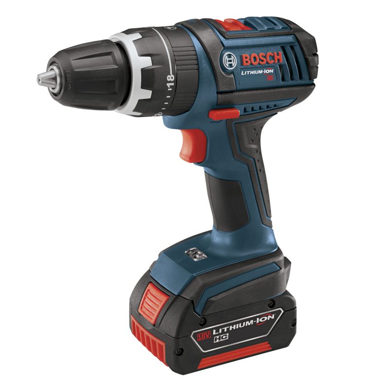 Bosch HDS181-01 N\/A Hammer Drills Bosch HDS181-01 18V Compact Tough Hammer Drill Driver with Two 3.0Ah Batteries a