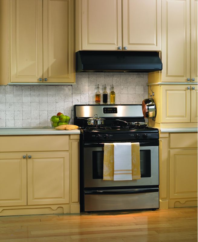 Vent-A-Hood SLH9-236 BL Black Vent-A-Hood SLH9-236 600 CFM 36 Under Cabinet Range Hood with Dual Blowers and